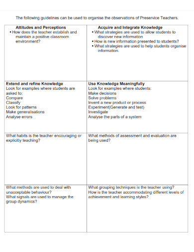 Observation Template