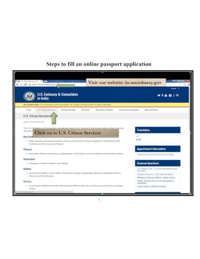 online passport application