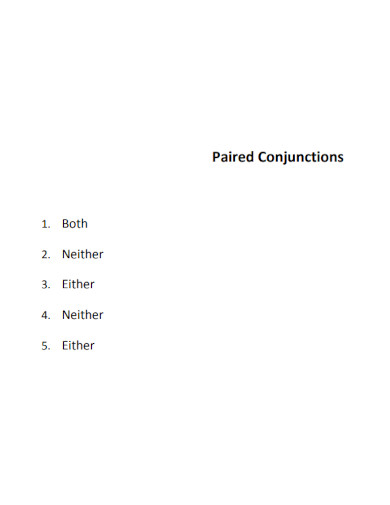 paired conjunctions examples