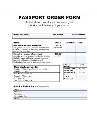 passport order form 