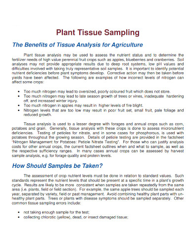 plant tissue sampling 