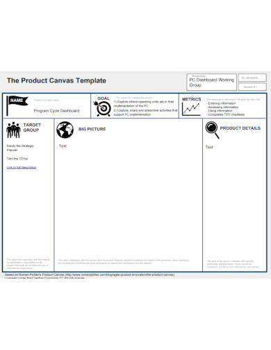 product canvas template