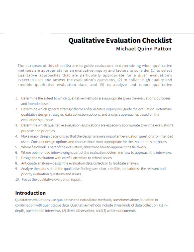 Qualitative - Examples, PDF | Examples