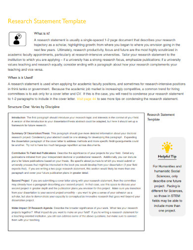 repetition research statement template