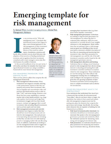 risk management for institutional investors