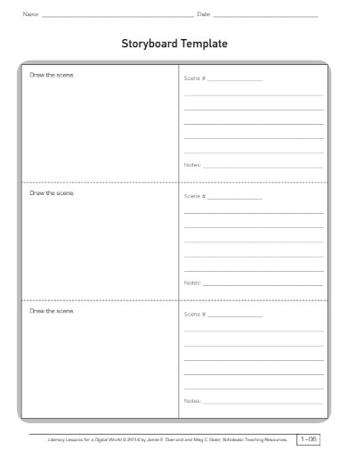 scholastic storyboard template 