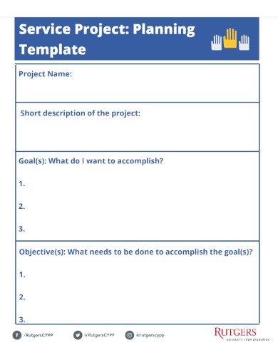 service project planning template