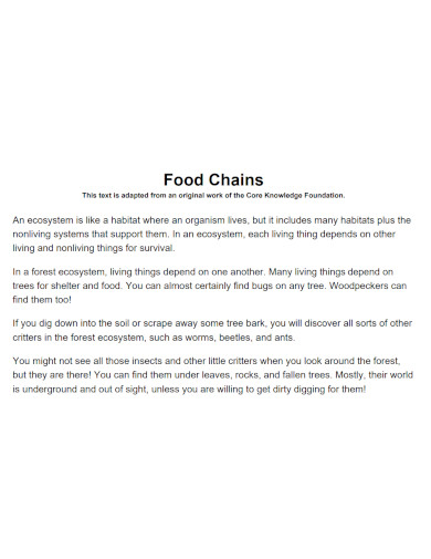 short food chain example