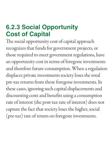 social opportunity cost of capital