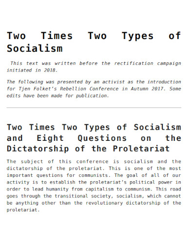 socialism types