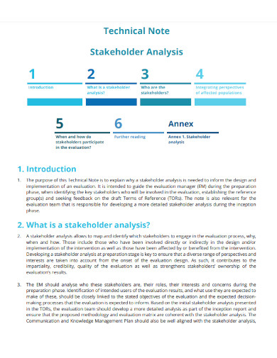 stakeholder analysis technical note