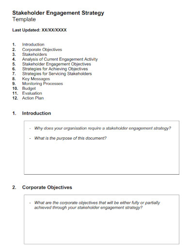 stakeholder engagement strategy template