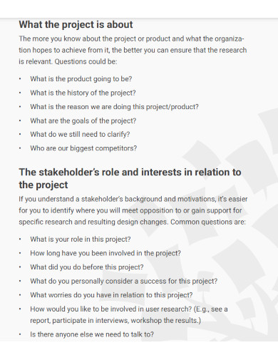 stakeholder interviews template