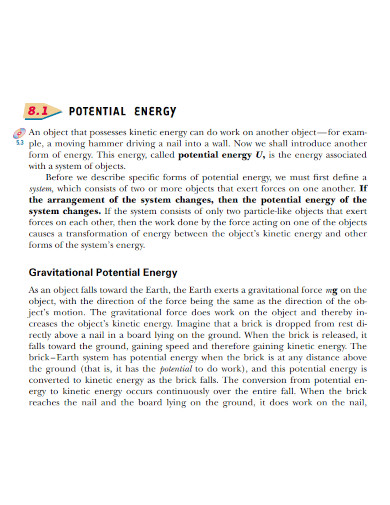 standard potential energy