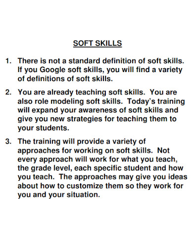 standard soft skills