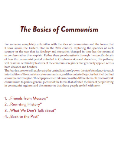 the basics of communism