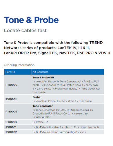 tone and probe