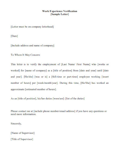 Work Experience - Examples, PDF | Examples