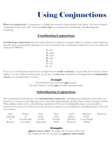 writing center conjunction
