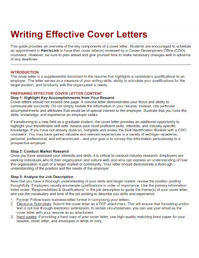 writing effective cover letters