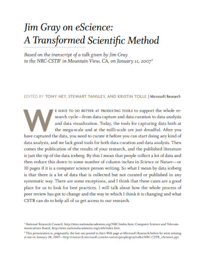 a transformed scientific method