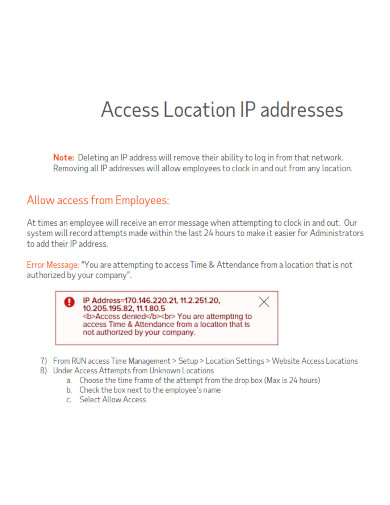 access location ip addresses