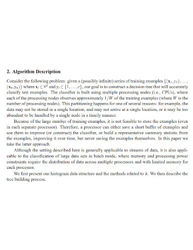 algorithm description example