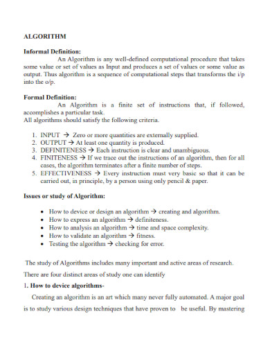 Algorithm - 100+ Examples, How to Utilize, PDF