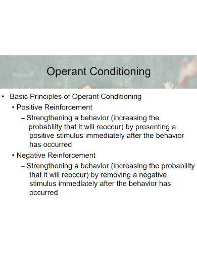 behavioral learning operant conditioning