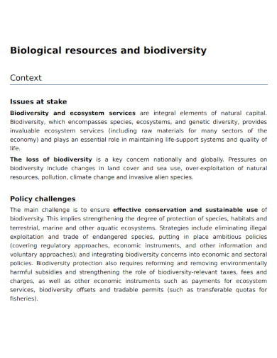biological biodiversity