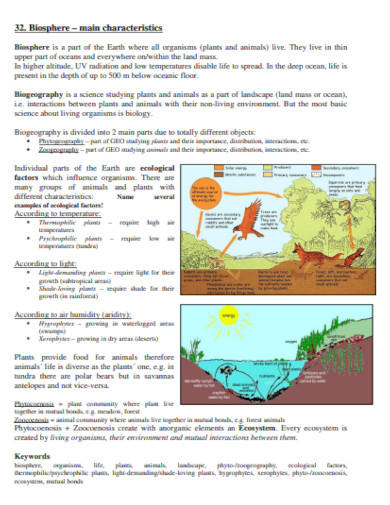 Biosphere - Examples, PDF | Examples