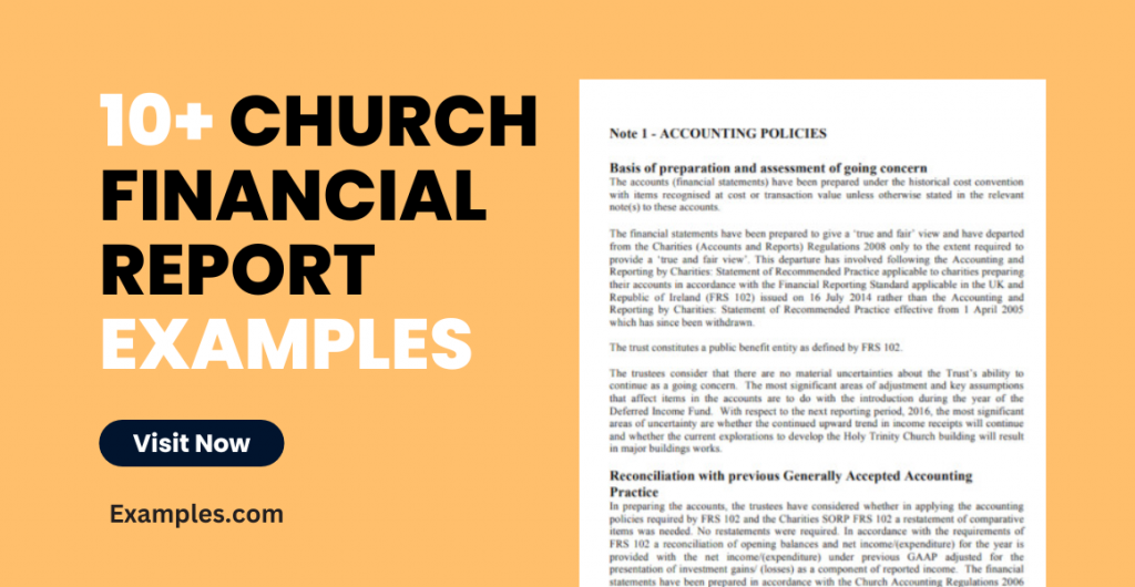 Church Financial Report Examples