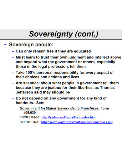 Sovereignty - Examples, PDF | Examples
