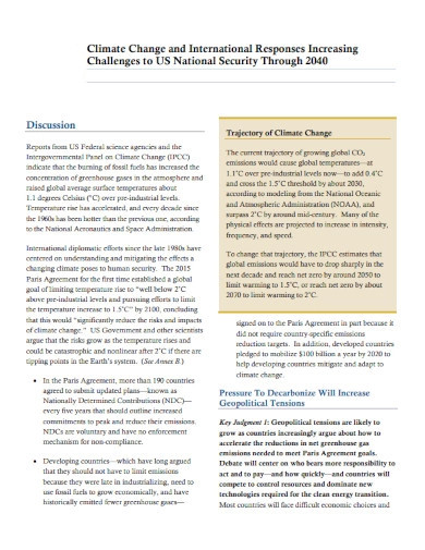 Climate Change - Examples, PDF | Examples