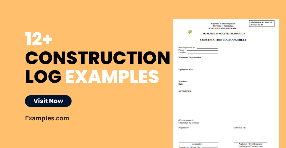 Construction Log Examples