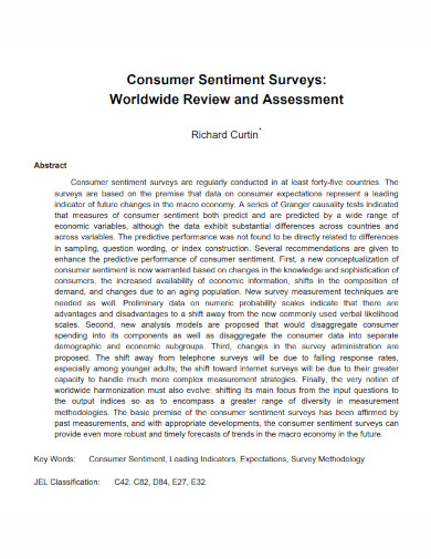 consumer sentiment surveys