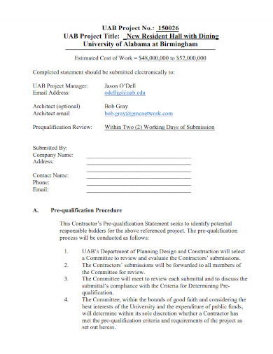 Statement Of Qualifications Examples Pdf Examples