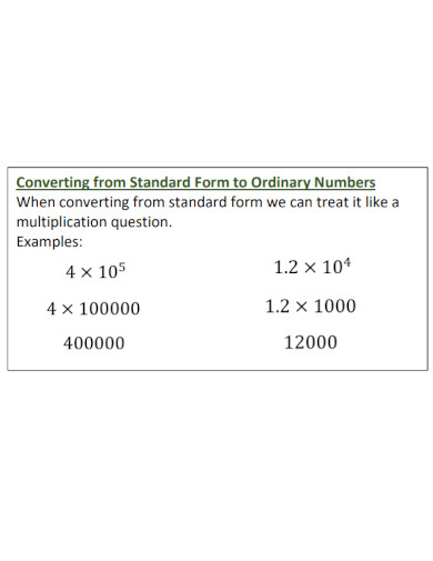 converting standard form