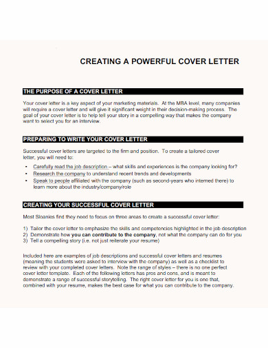 creating engineering cover letter