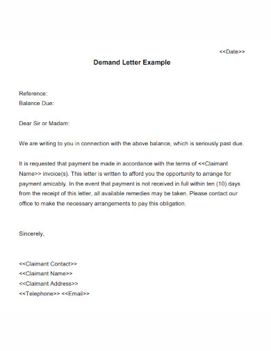 demand letter example