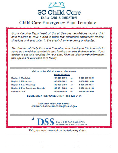 emergency division plan template