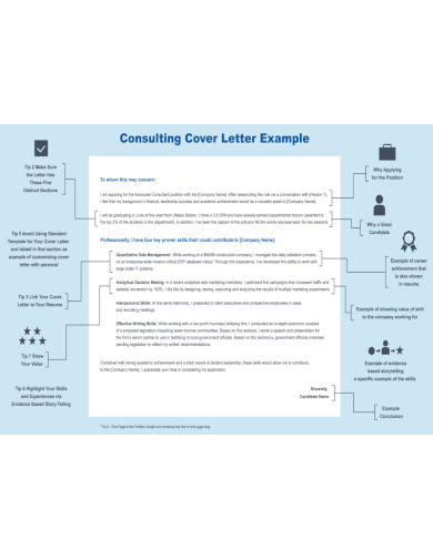 example consulting cover letter 
