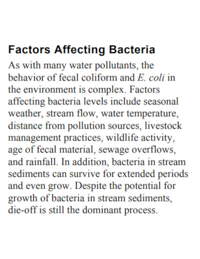 factors affecting bacteria