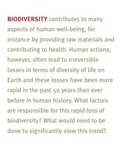 facts biodiversity