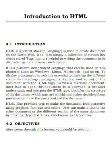 formal html