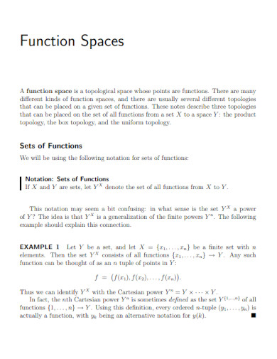 function spaces