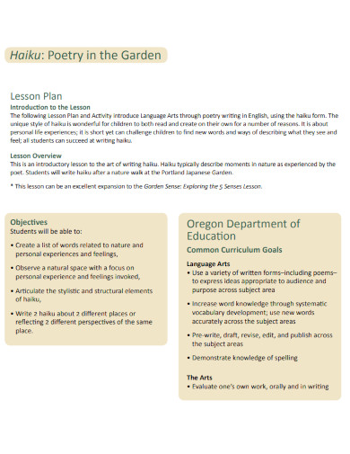 garden haiku poem