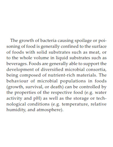 growth of bacteria