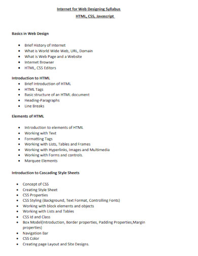 HTML - 99+ Examples, Format, How to Build, PDF