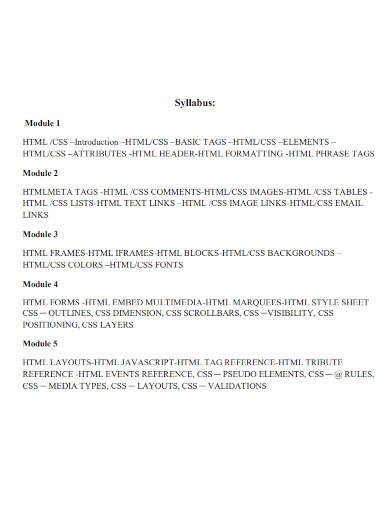 HTML - 99+ Examples, Format, How to Build, PDF